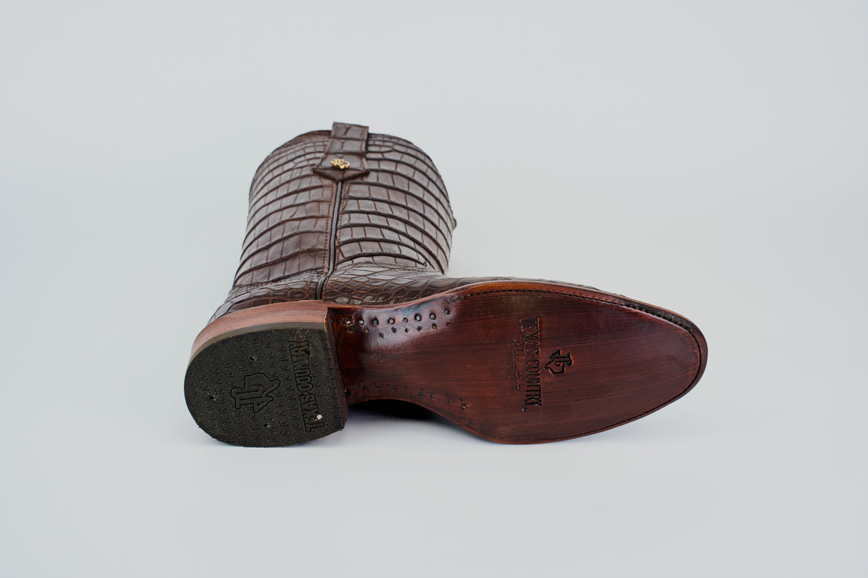 James - Brown - Round Toe (Full Alligator)