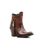 Ximena Chocolate Brown Ankle Boots - J Toe