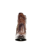 Ximena Chocolate Brown Ankle Boots - J Toe