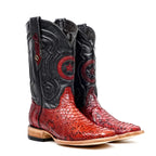 Botas Tanner Python - Rubí - Punta Cuadrada (PN30)