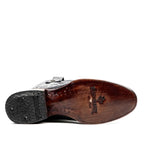 James Full Alligator Boots - Black - Round Toe (FU220)