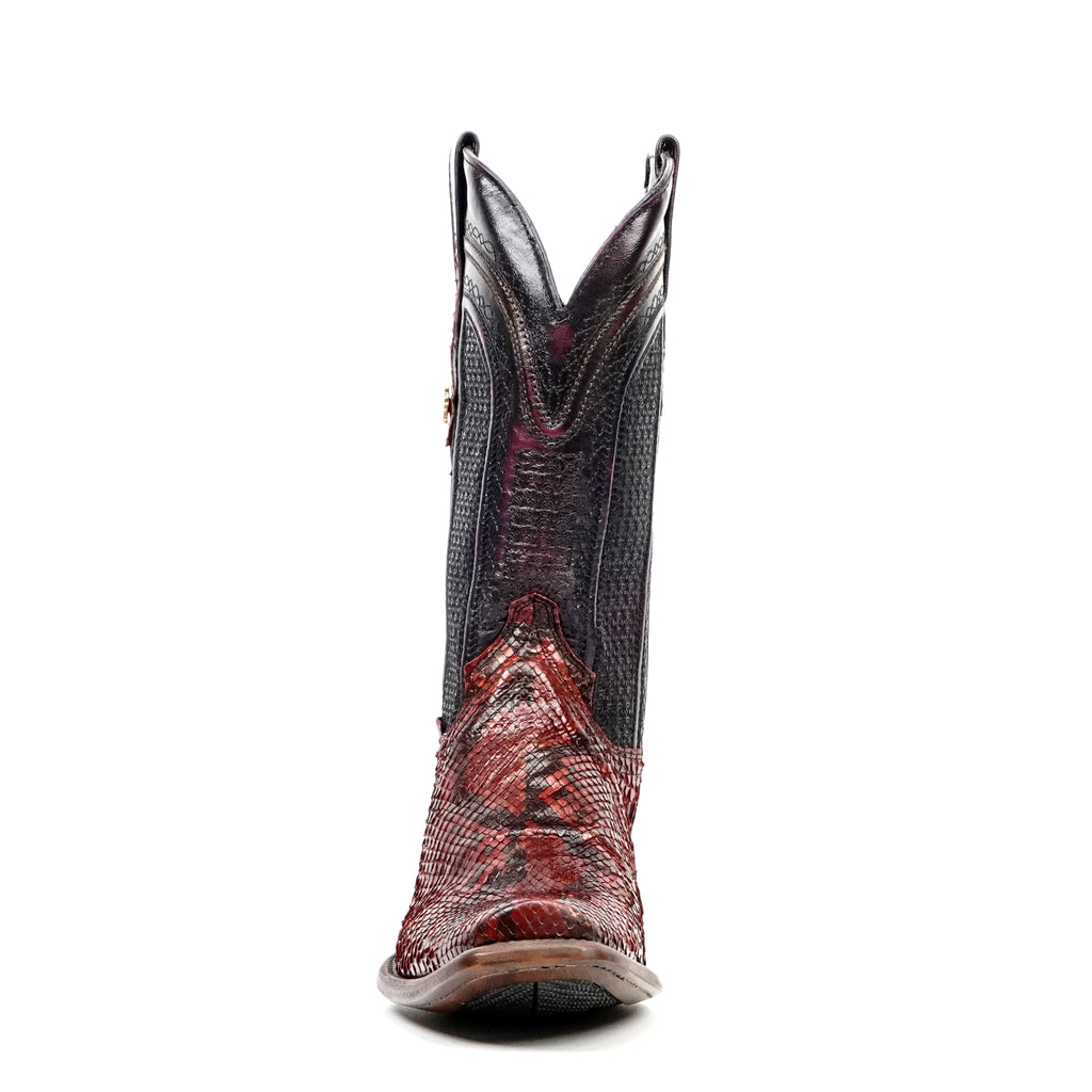 Botas Tanner Python – Rubí – Punta Cuadrada Estrecha (PN30)