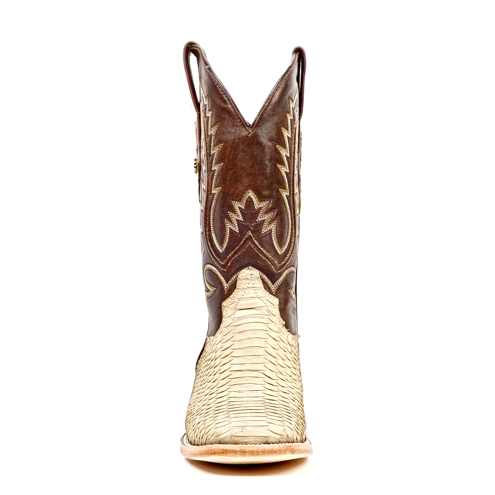 Botas Tanner Cappuccino Python - Punta Cuadrada (PN30)