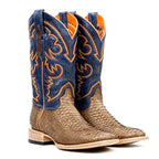 Braxton Python Boots - Tamarind - Square Toe - Gomez Western Wear
