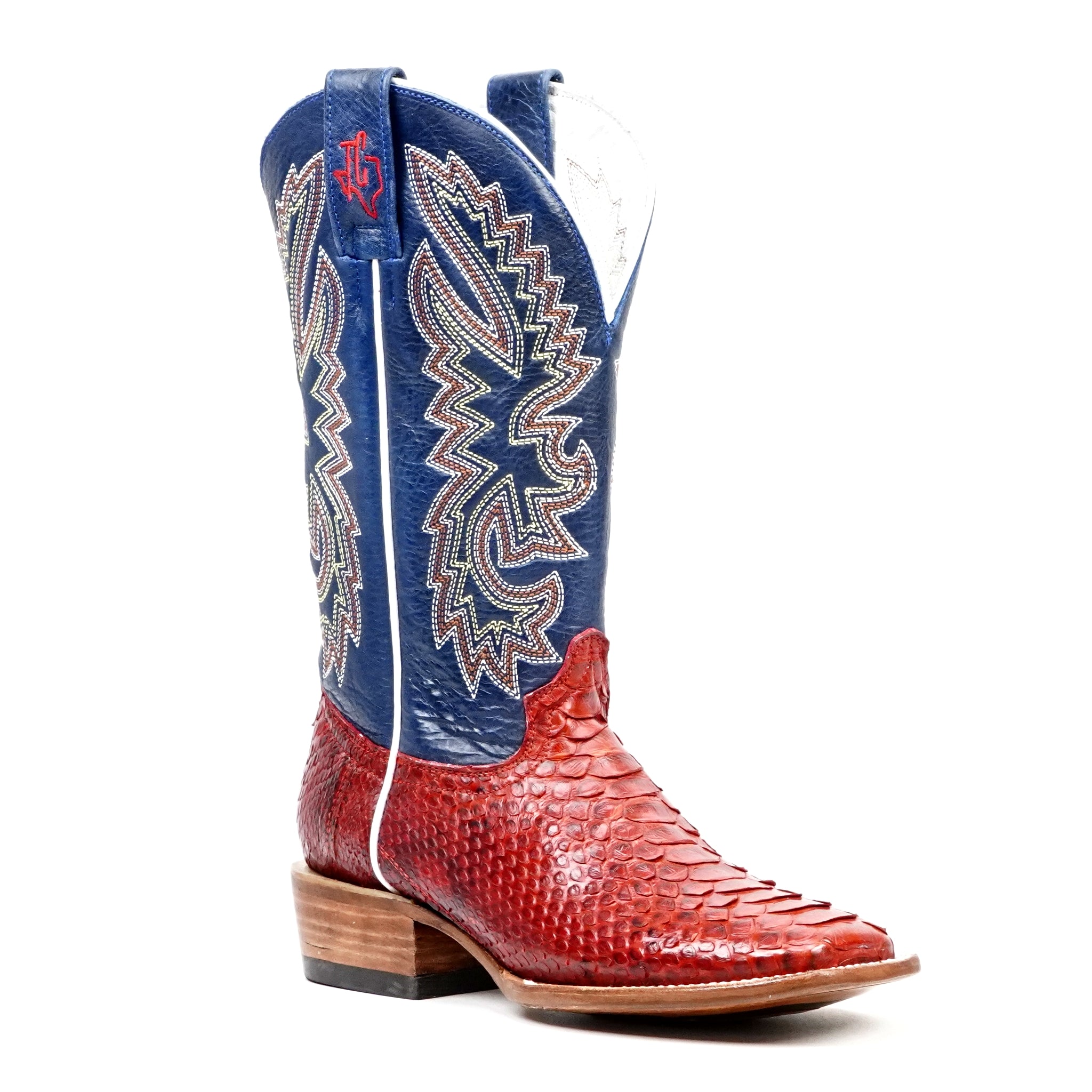 Braxton Python Boots - Ruby - Square Toe - Gomez Western Wear