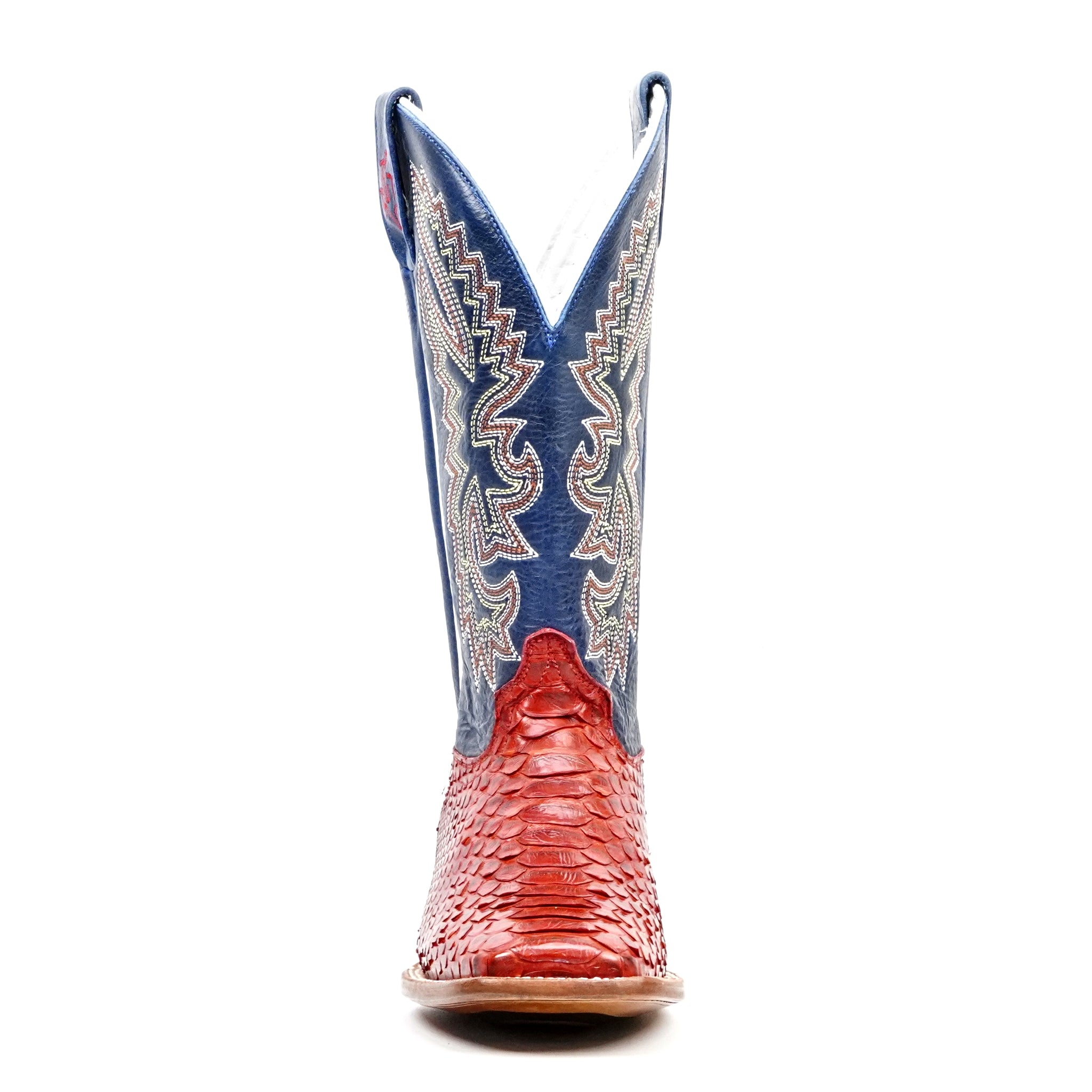 Braxton Python Boots - Ruby - Square Toe - Gomez Western Wear
