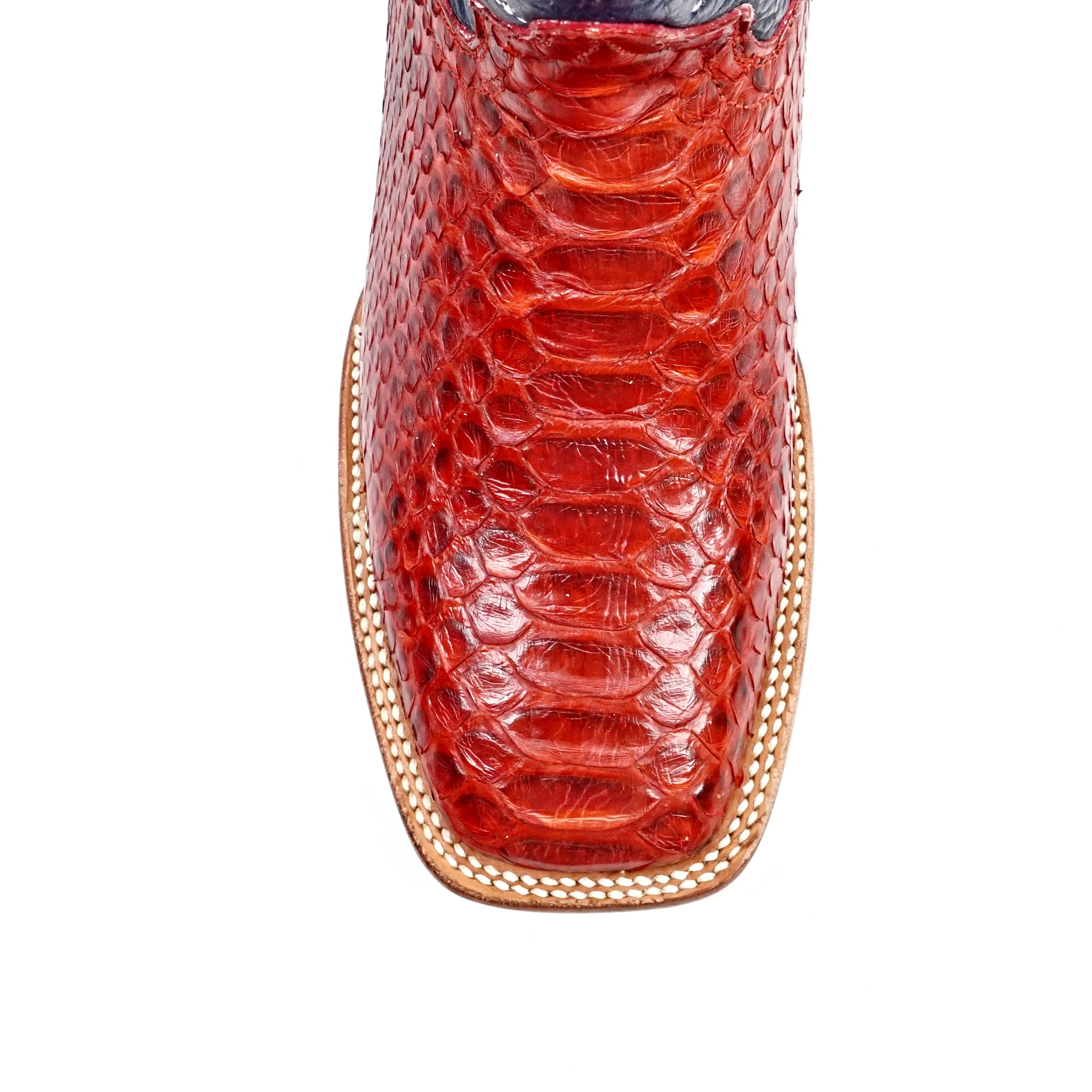 Braxton Python Boots - Ruby - Square Toe - Gomez Western Wear