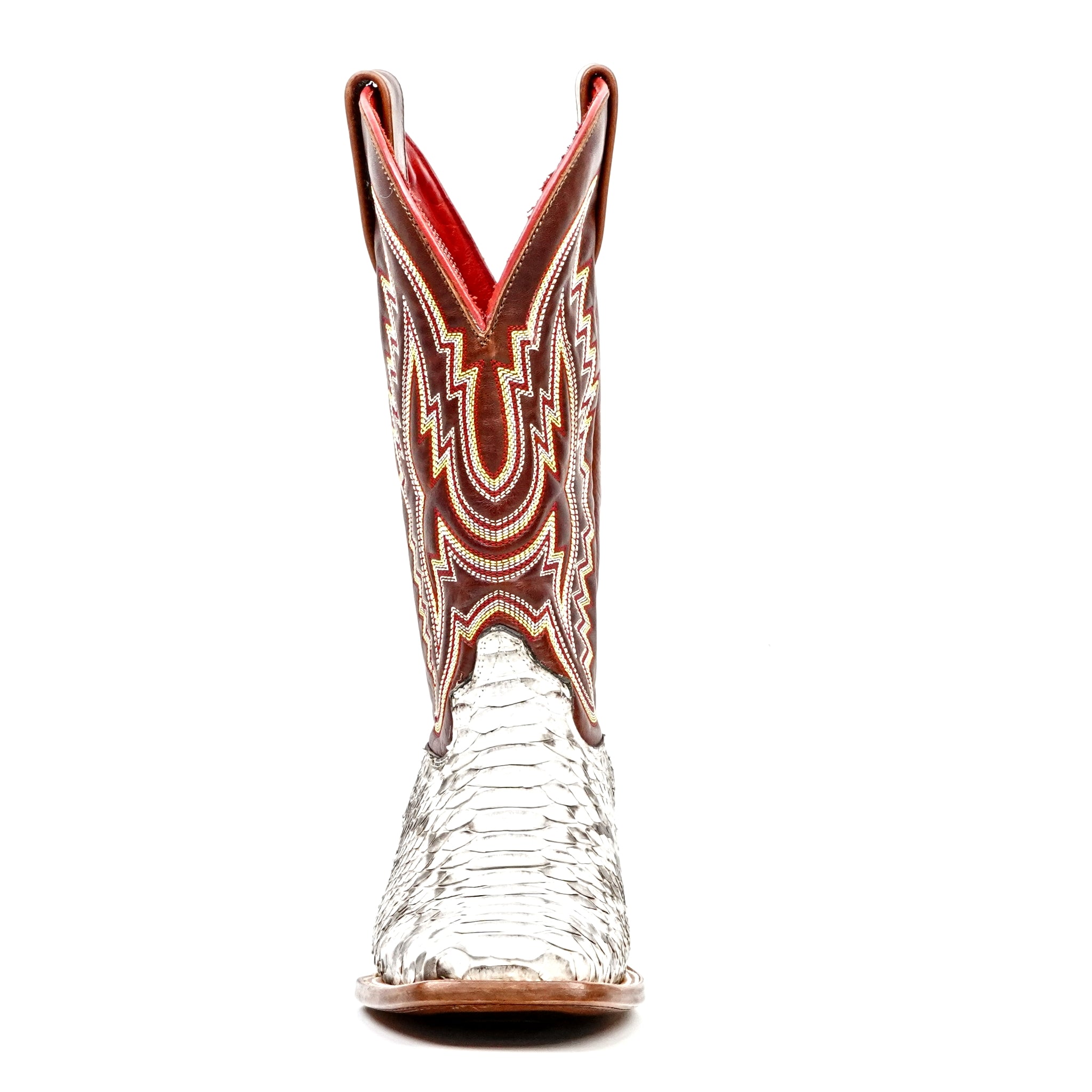 Braxton Python Boots - Natural - Square Toe - Gomez Western Wear