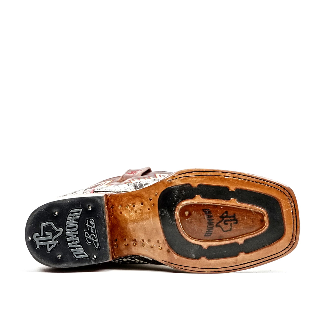 Braxton Python Boots - Natural - Square Toe - Gomez Western Wear
