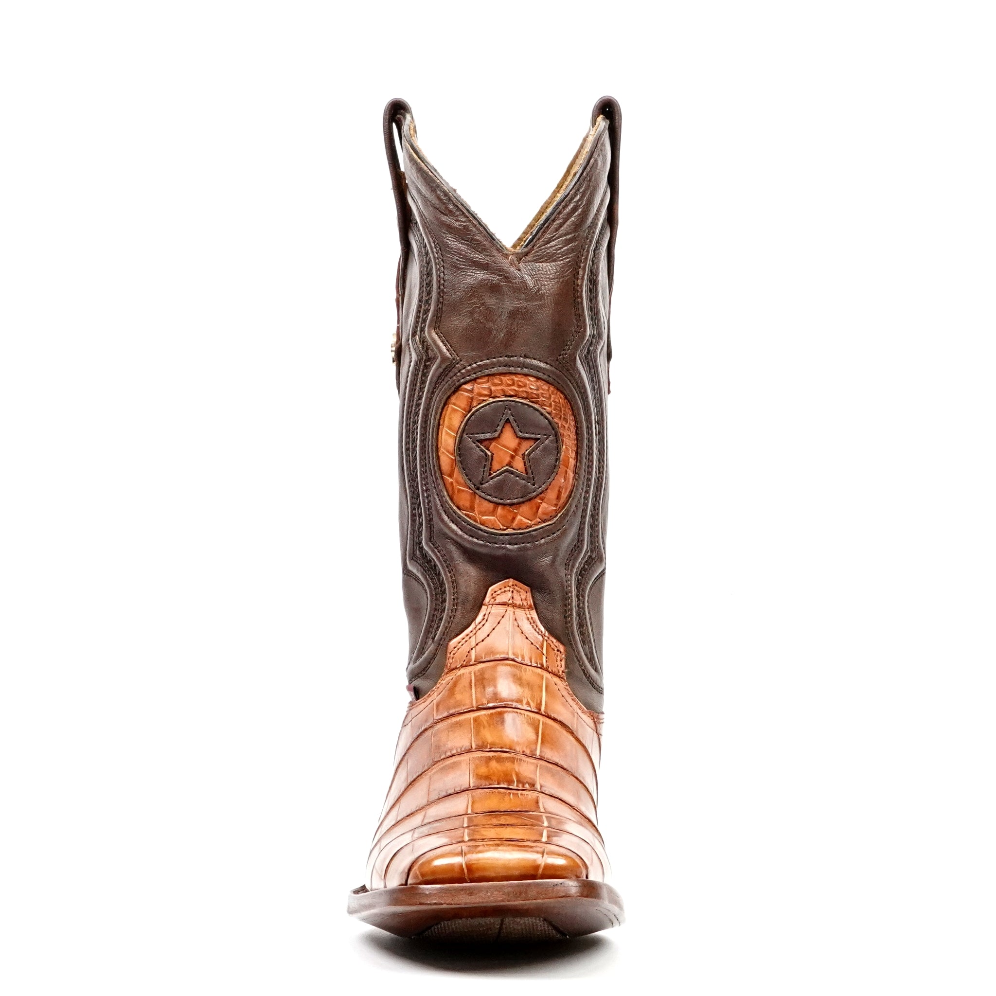 James Alligator Belly Boots - Brandy - Square Toe (LG10) - Gomez Western Wear