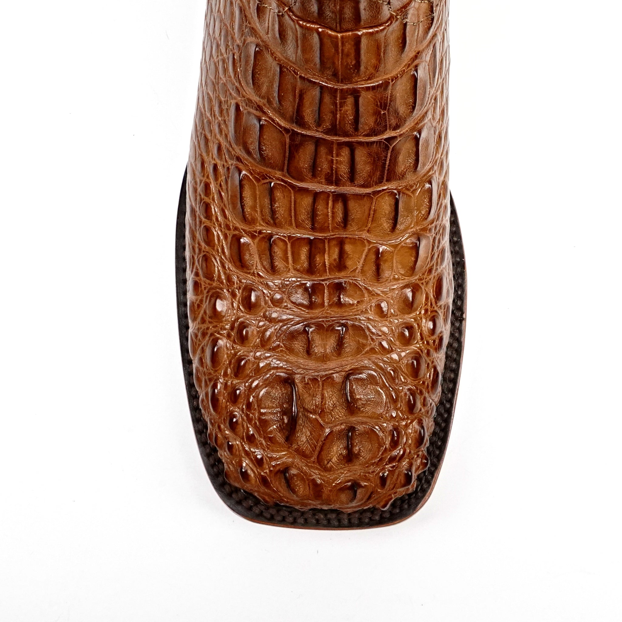 Botas de piel de cocodrilo James - Antiguas - Puntera cuadrada (AP50)