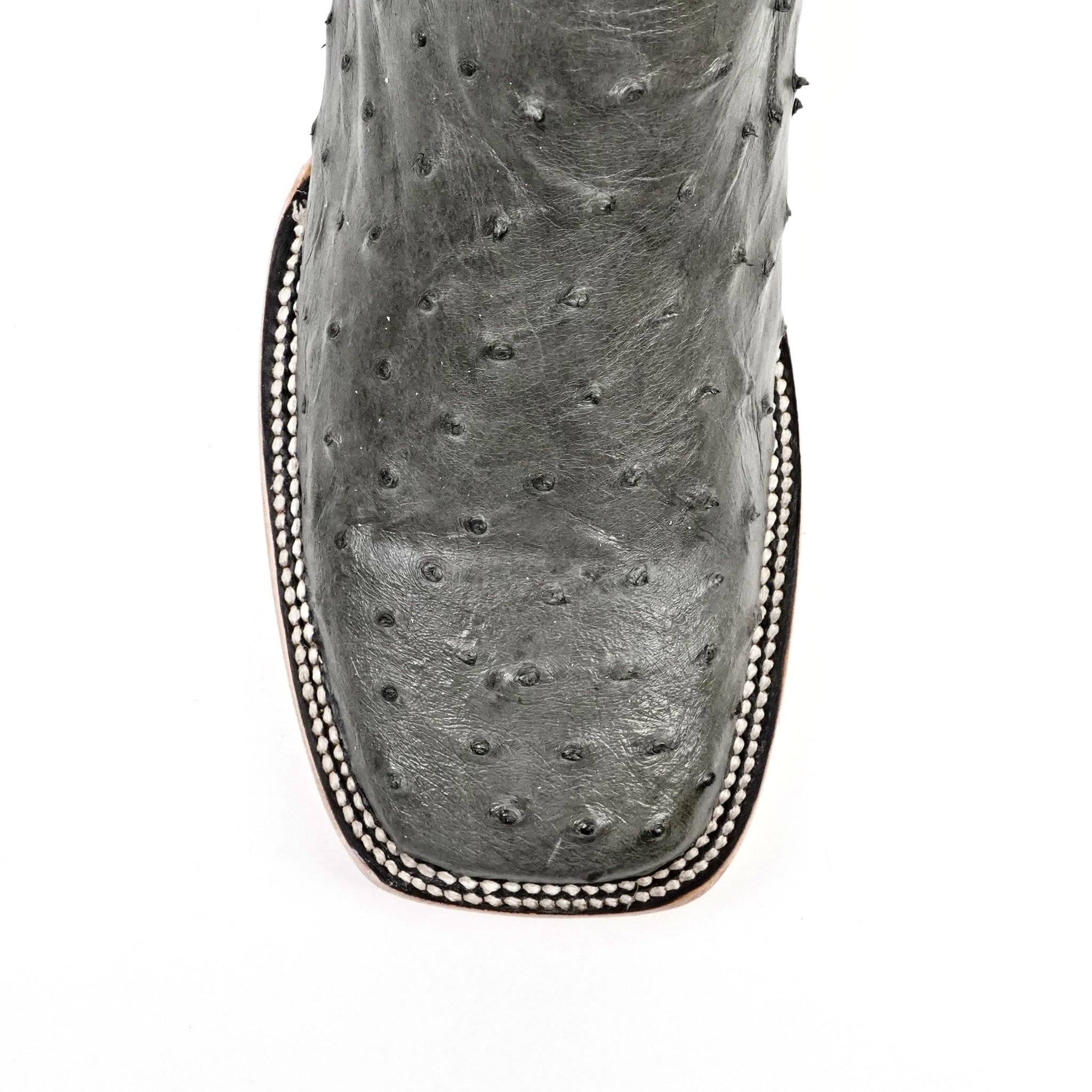 Austin Ostrich Boots - Gray - Square Toe (AV20) - Gomez Western Wear