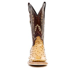 Austin Ostrich Boots - Fawn - Square Toe (AV20)