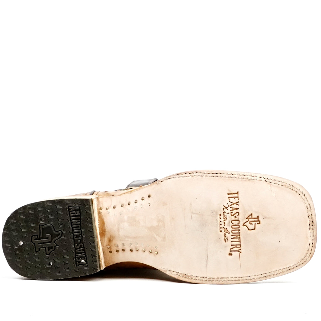 Austin Ostrich Boots - Fawn - Square Toe (AV20)