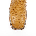 Austin Ostrich Boots - Fawn - Square Toe (AV20)