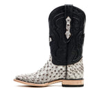 Austin Ostrich Boots - Nicotine - Square Toe (AV20) - Gomez Western Wear