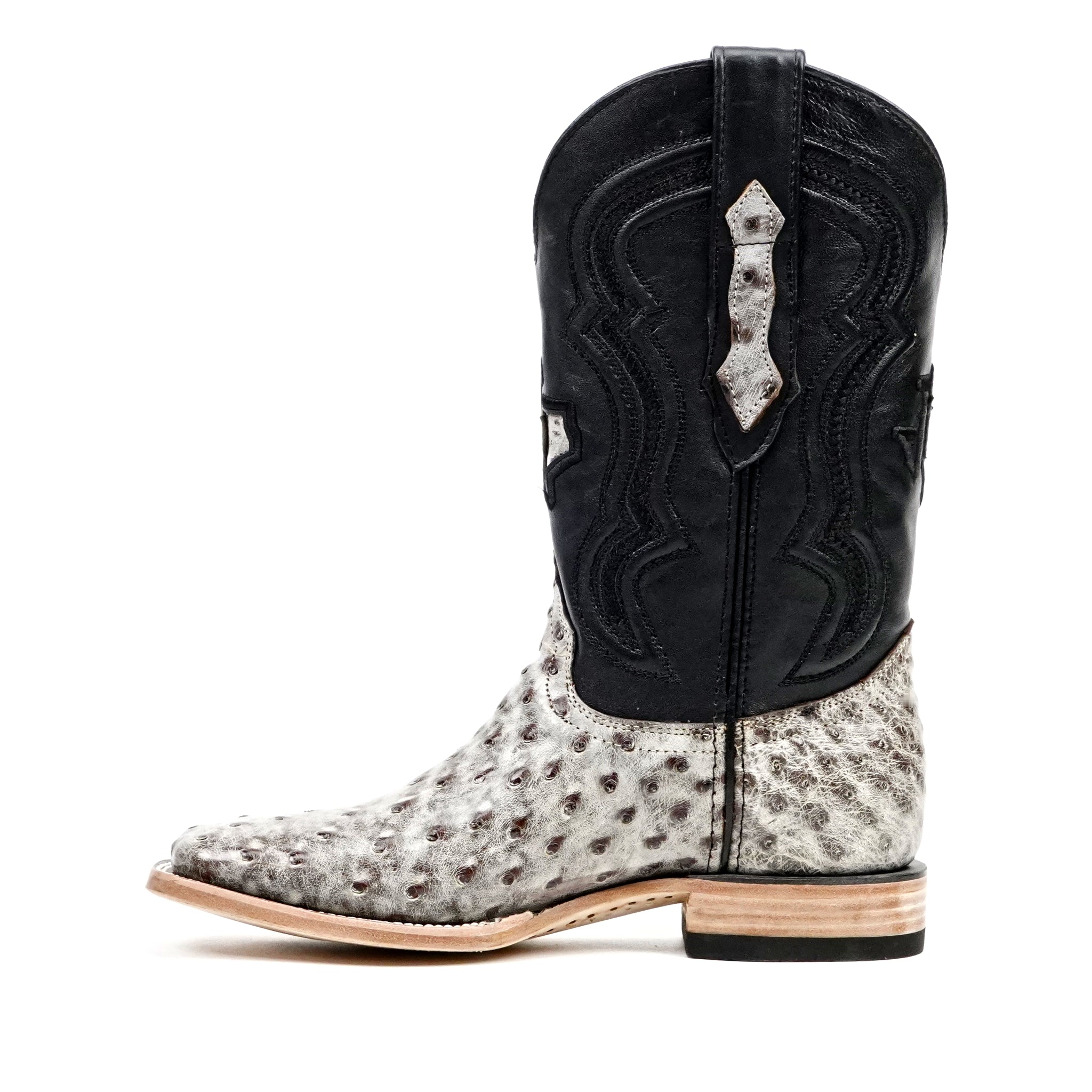 Austin Ostrich Boots - Nicotine - Square Toe (AV20) - Gomez Western Wear
