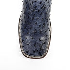 Austin Ostrich Boots - Safari Gray - Square Toe (AV20) - Gomez Western Wear