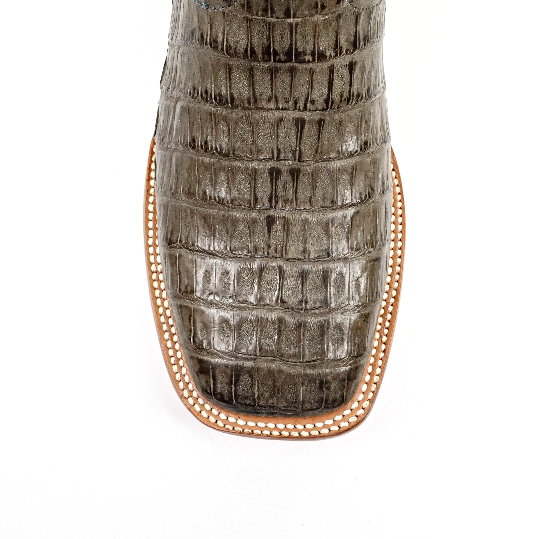 Ranger Caiman Belly Boots - Gray - Square Toe - Gomez Western Wear