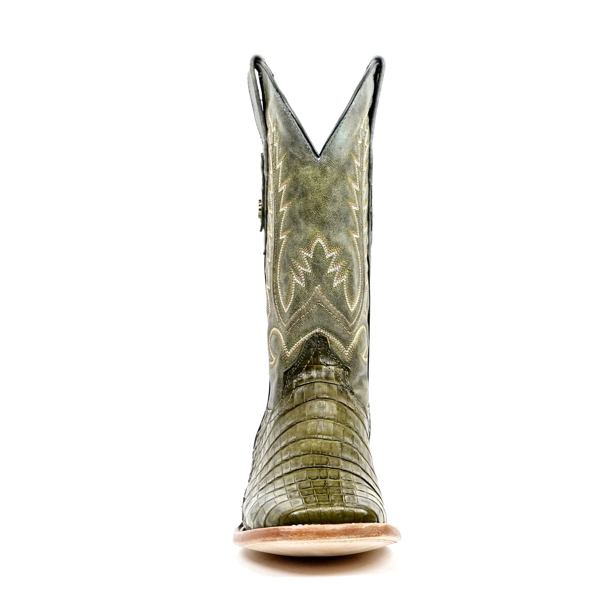 Rhodes Caiman Belly Boots - Agave - Square Toe (LM10) - Gomez Western Wear