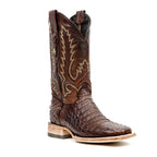 Rhodes Caiman Hornback Boots - Tobacco - Square Toe (LM10) - Gomez Western Wear
