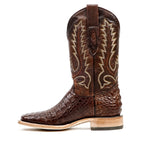 Rhodes Caiman Hornback Boots - Tobacco - Square Toe (LM10) - Gomez Western Wear