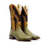 Ranger Caiman Hornback Boots - Agave - Square Toe - Gomez Western Wear