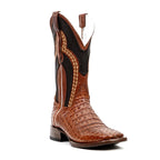 Ranger Caiman Hornback Boots - Brandy - Square Toe - Gomez Western Wear