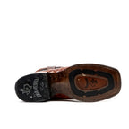 Ranger Caiman Hornback Boots - Brandy - Square Toe - Gomez Western Wear