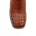 Ranger Caiman Hornback Boots - Brandy - Square Toe - Gomez Western Wear