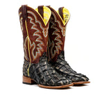 Butch Pirarucu Fish Boots - Camel Black - Square Toe - Gomez Western Wear