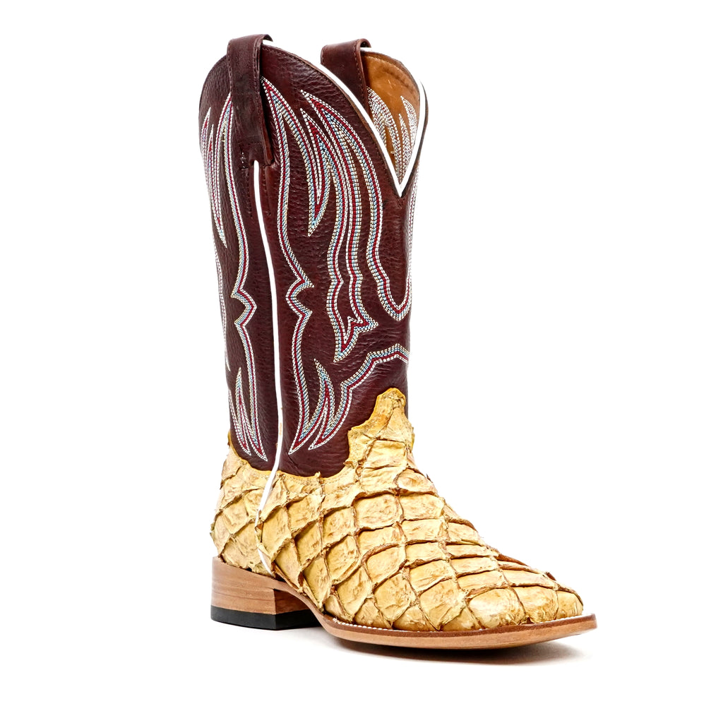 Butch Pirarucu Fish Boots - Buttercup - Square Toe - Gomez Western Wear
