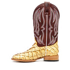 Butch Pirarucu Fish Boots - Buttercup - Square Toe - Gomez Western Wear