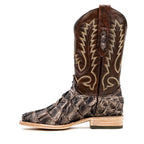Connor Pirarucu Fish Boots - Matte White - Square Toe (PZ60) - Gomez Western Wear