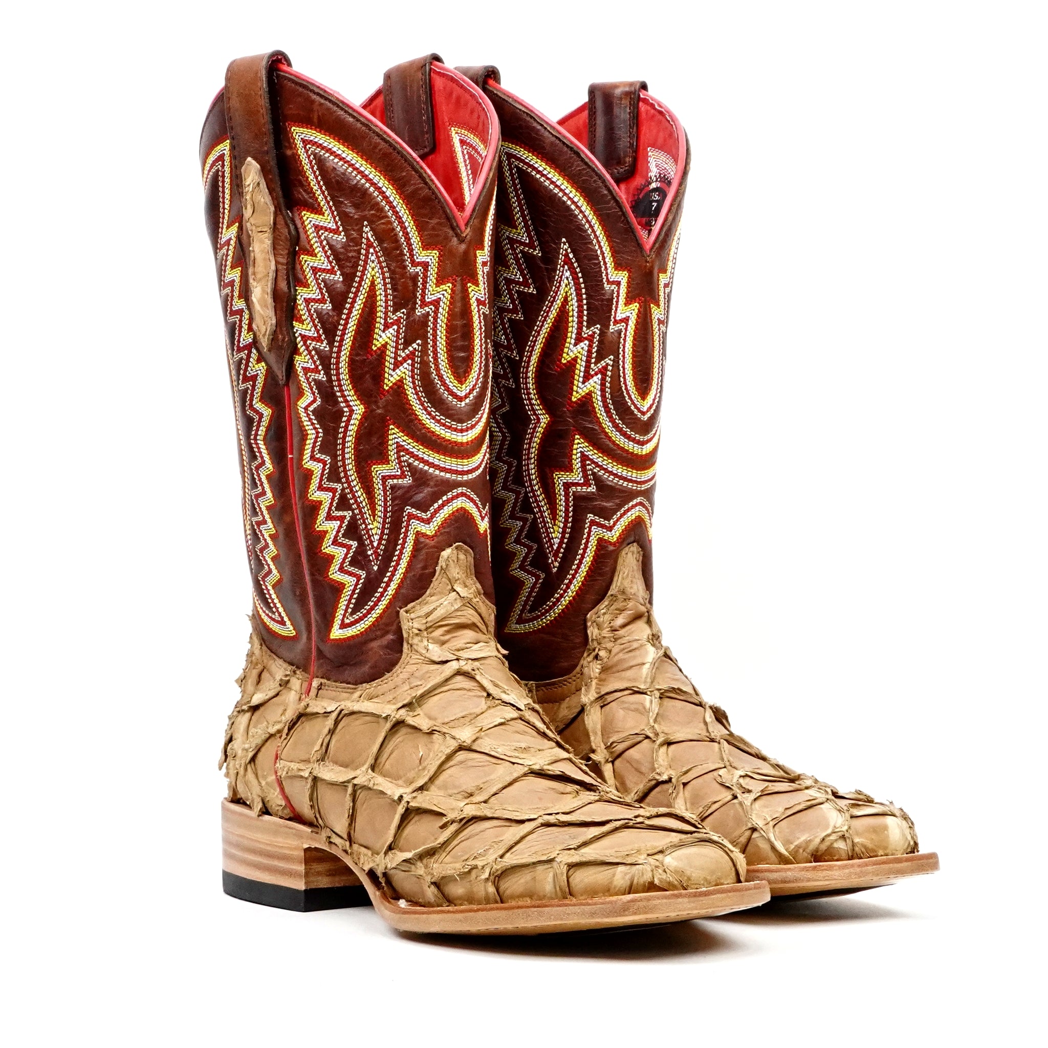 Butch Pirarucu Fish Boots - Orix - Square Toe - Gomez Western Wear