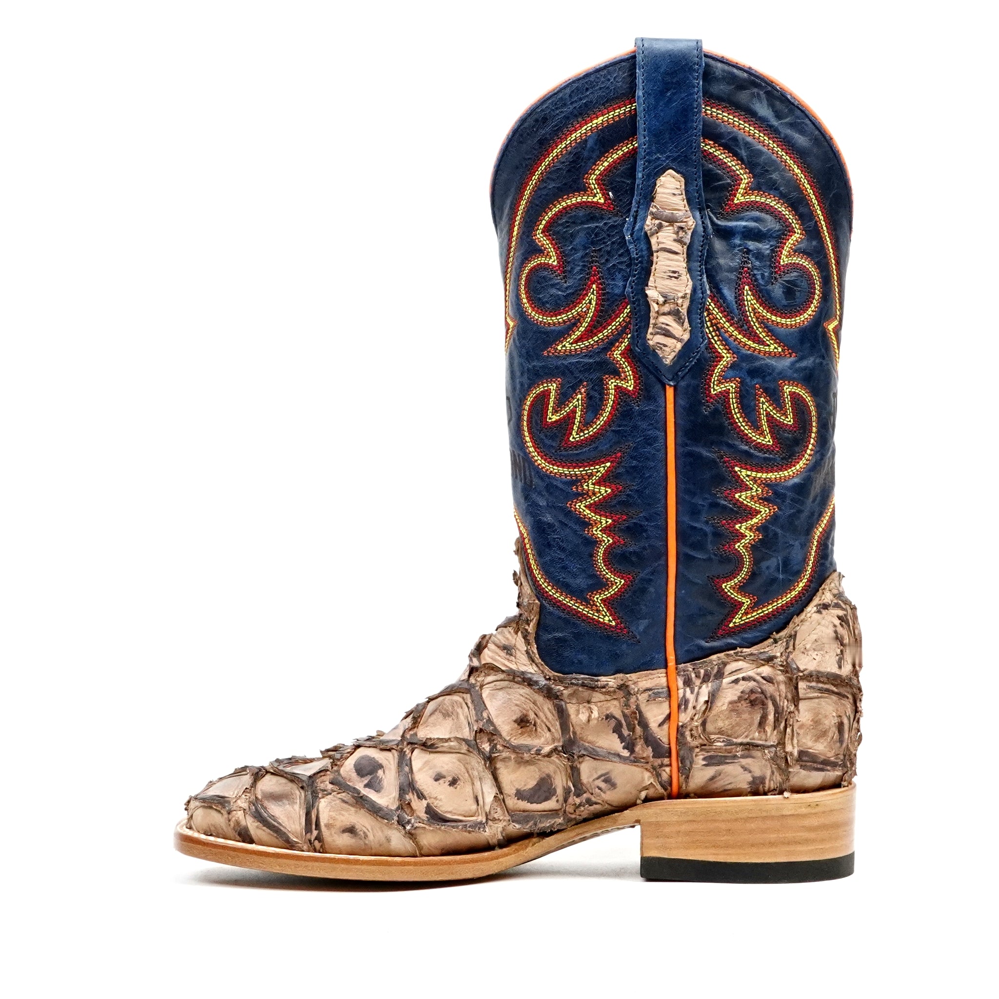 Butch Pirarucu Fish Boots - Matte Sand - Square Toe - Gomez Western Wear