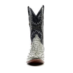 Botas Austin de Avestruz - Gris Oxford - Punta Redonda (AV230)