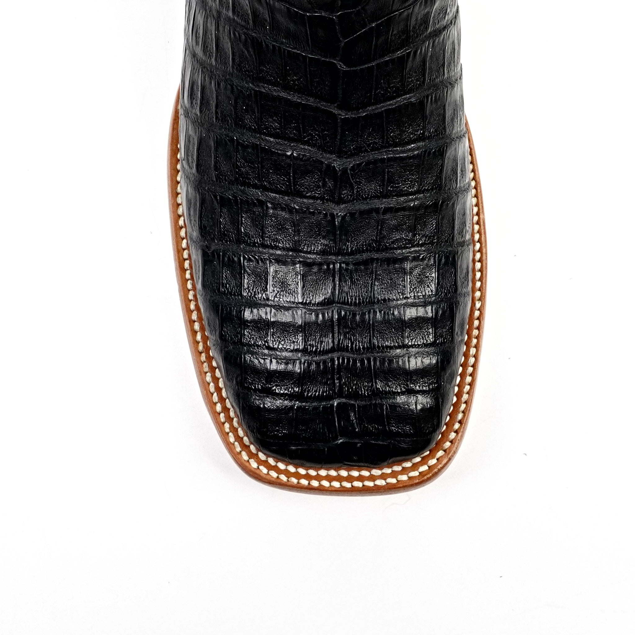 Ranger Caiman Full Belly Boots - Black - Square Toe