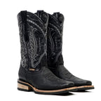Cheyenne Black Cowboy Boots - Slip-Resistant Sole - Rodeo Toe (E28)