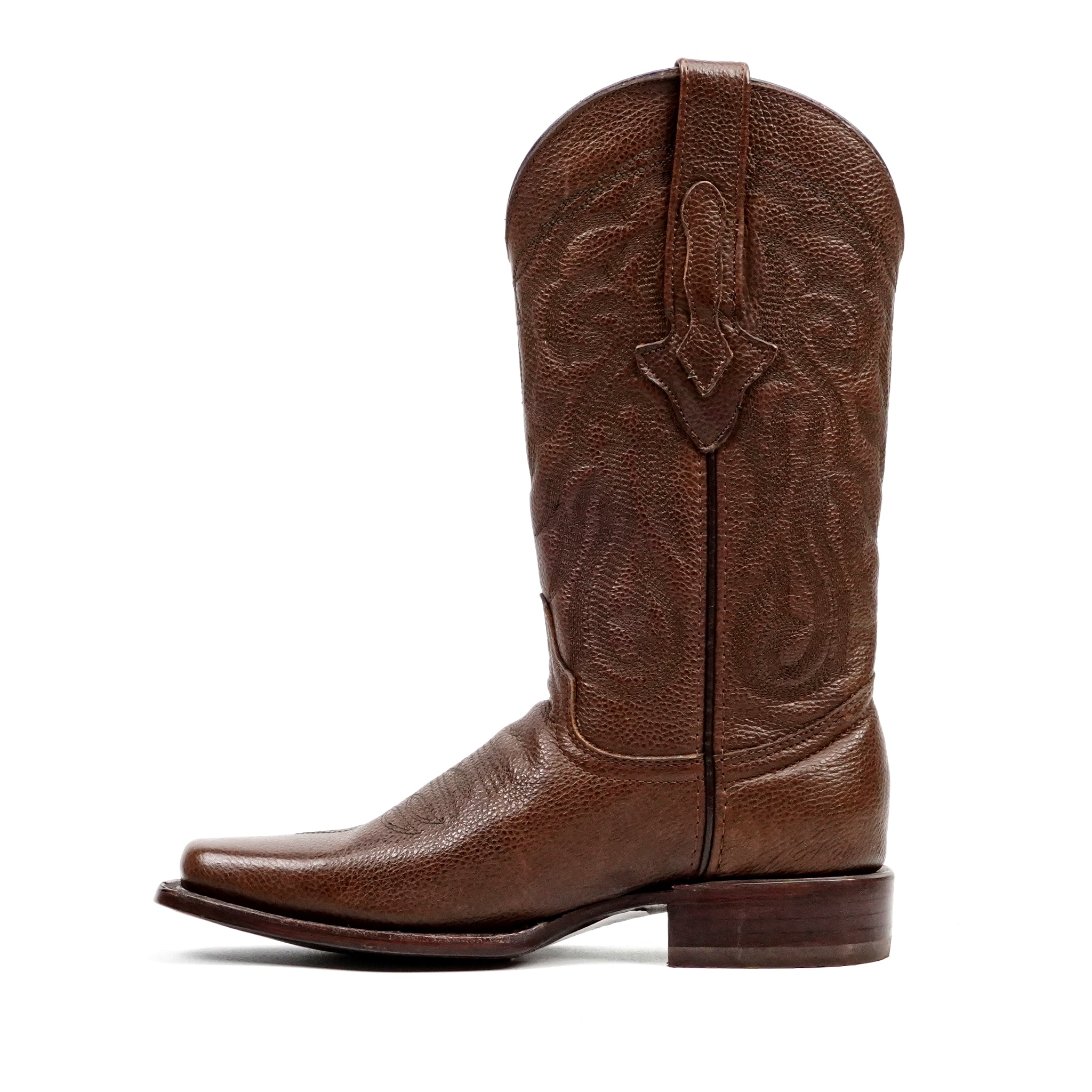 Grisly Brown Cowboy Boots - Rodeo Toe (E50)