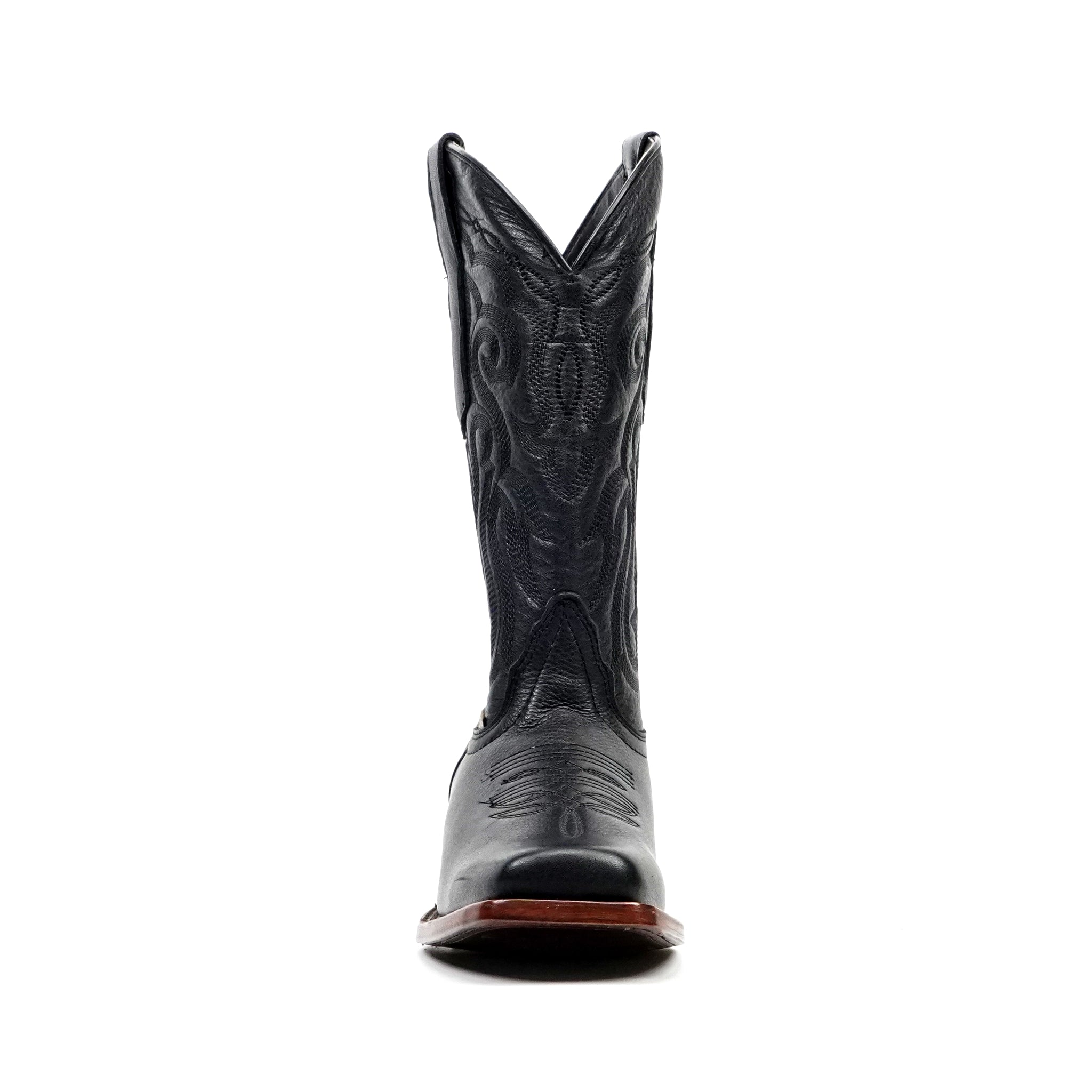 Grisly Cowboy Boots - Black - Rodeo Toe (E50)