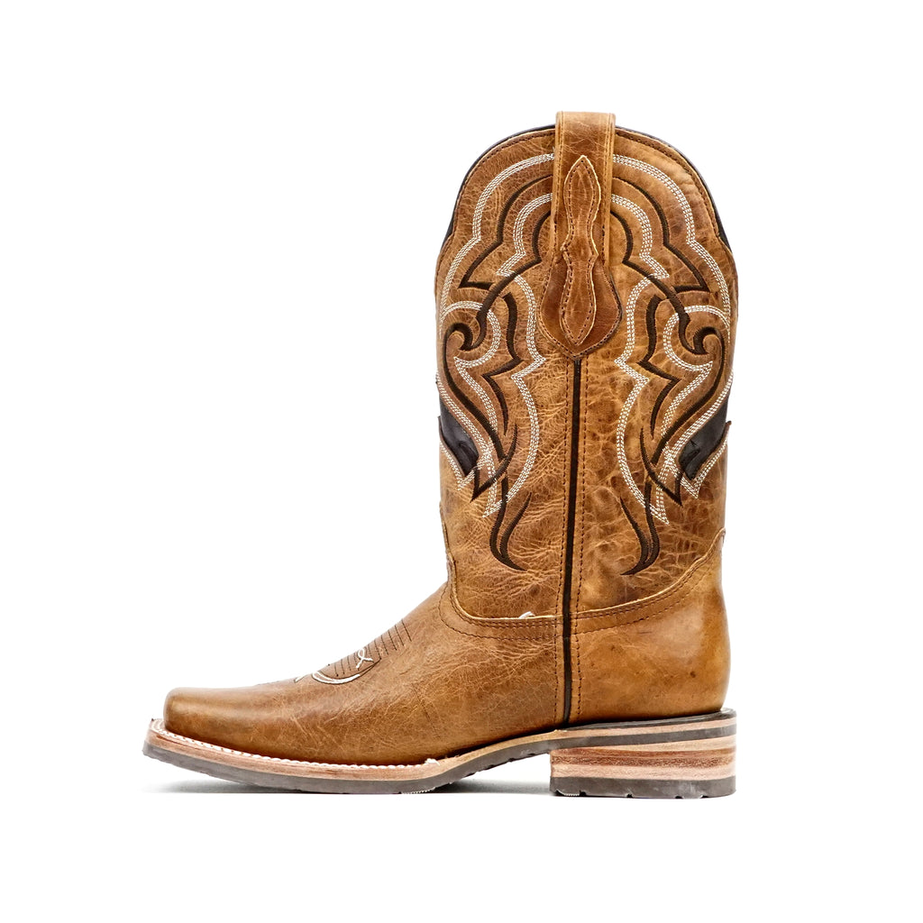 Wild Mustard Cowboy Boots - Slip-Resistant Sole - Rodeo Toe (E470)