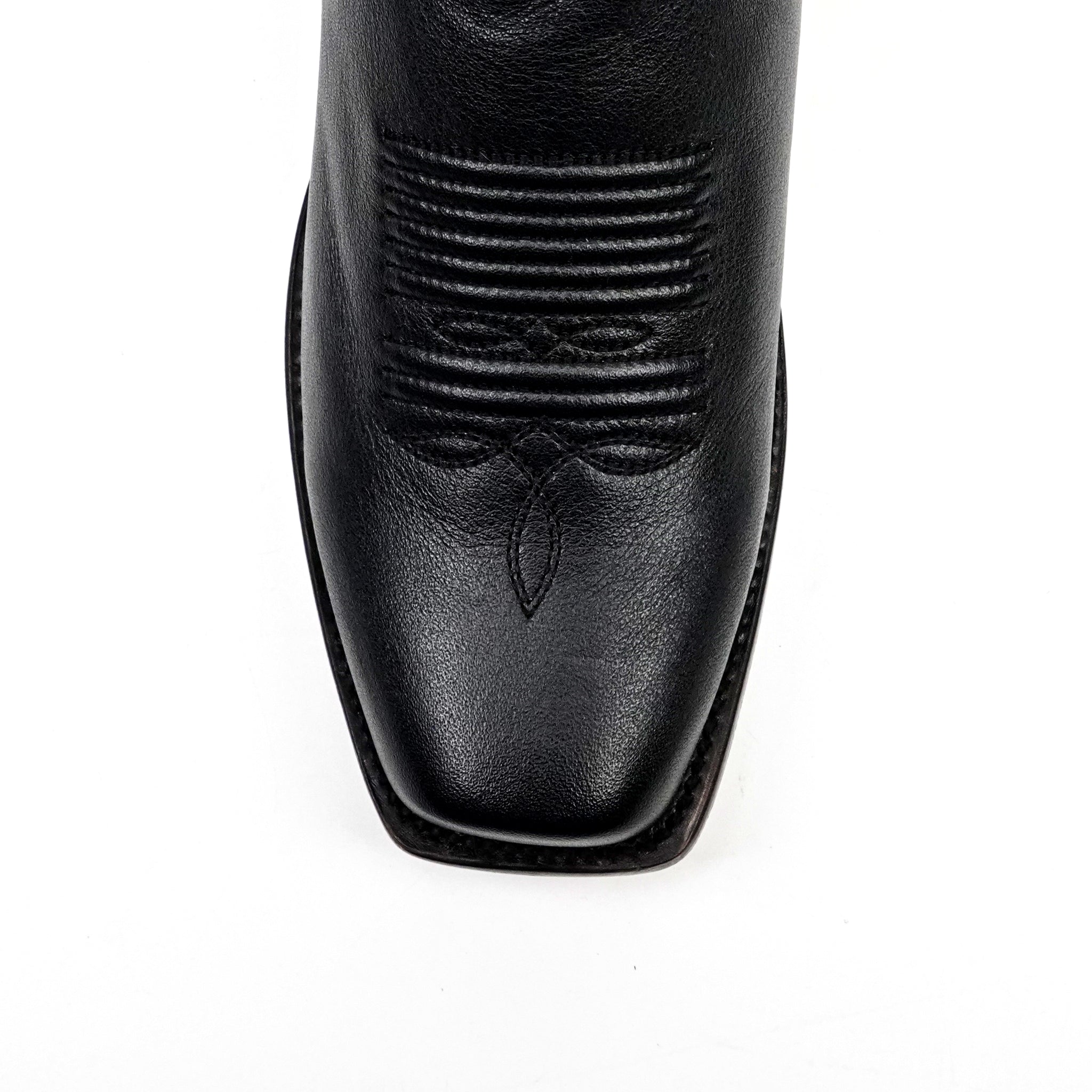 Grisly Cowboy Boots - Black - Narrow Square Toe (E484)