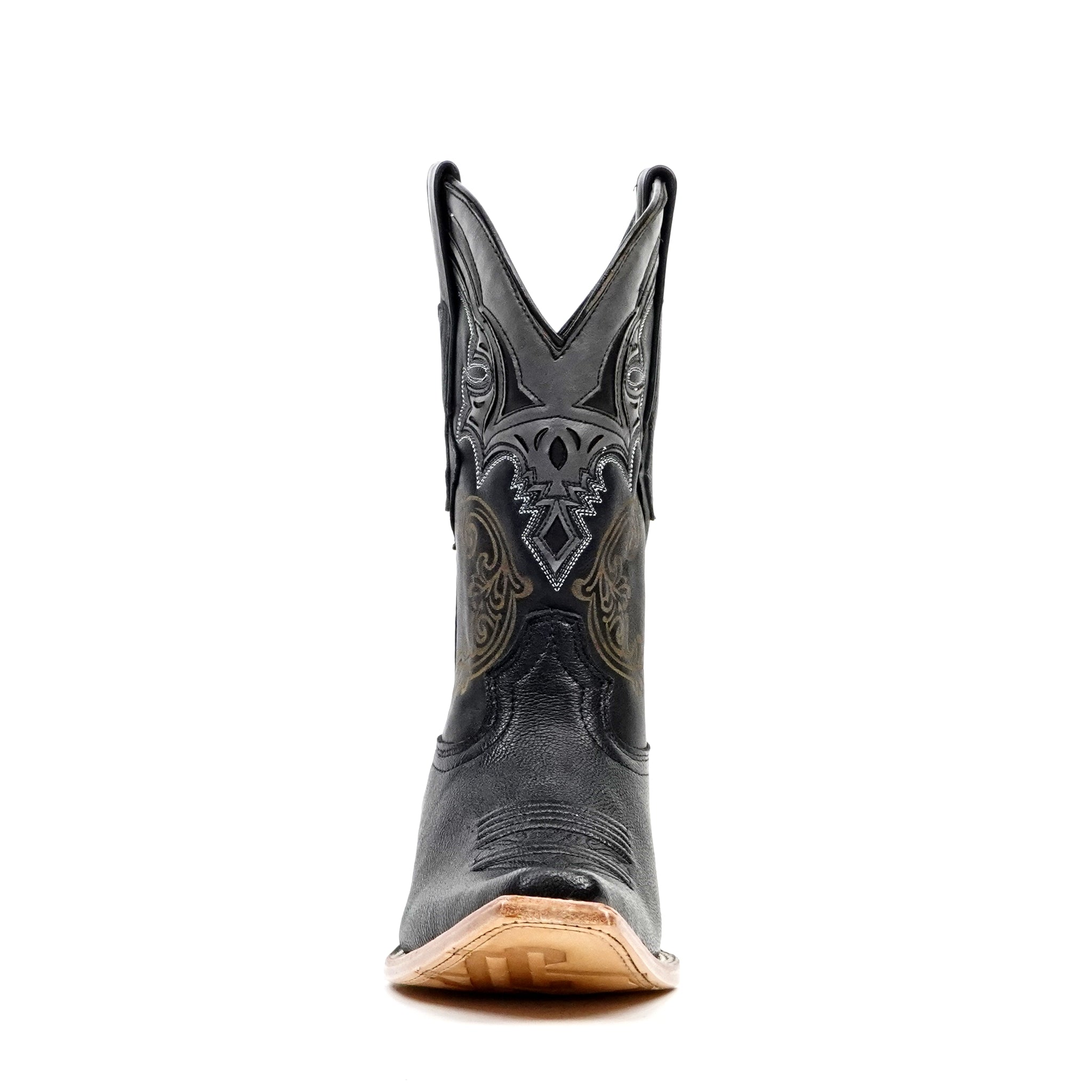 Rush Black Cowboy Boots - Snip Toe (E905)