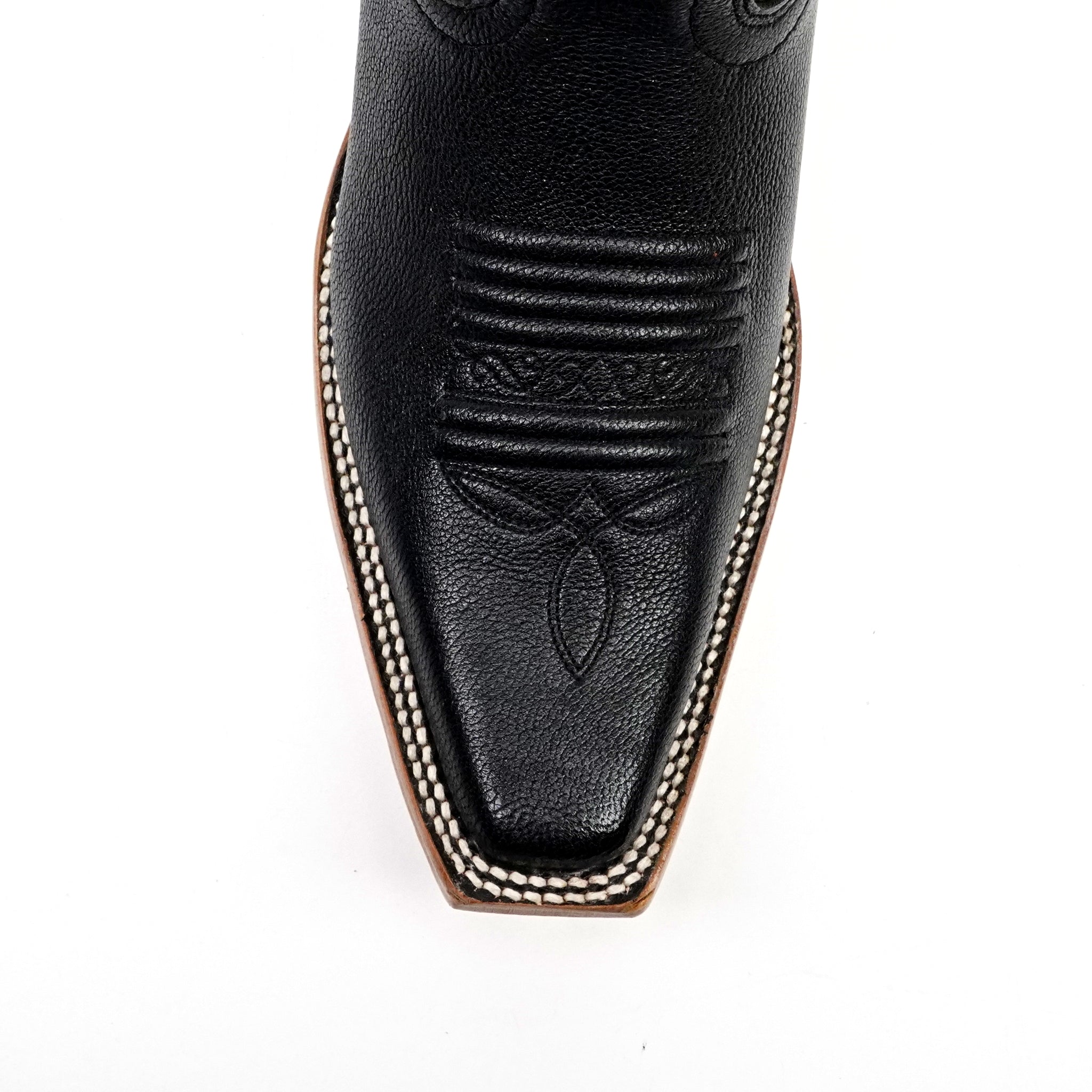 Rush Black Cowboy Boots - Snip Toe (E905)