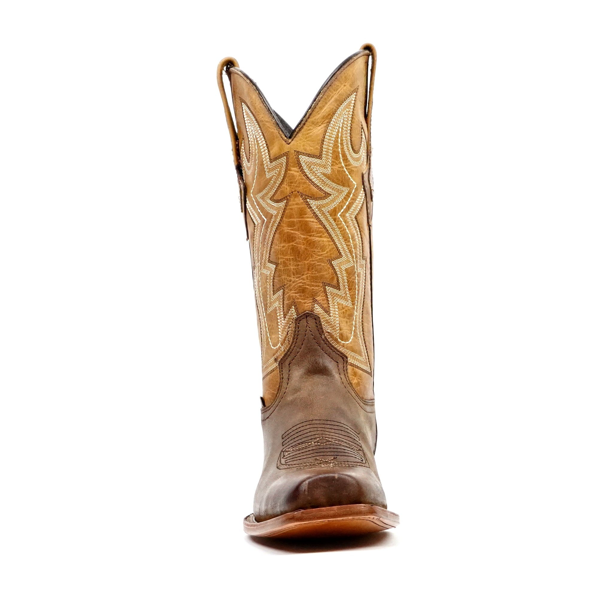 Azkar Tan Cowboy Boots - Narrow Square Toe (E906)