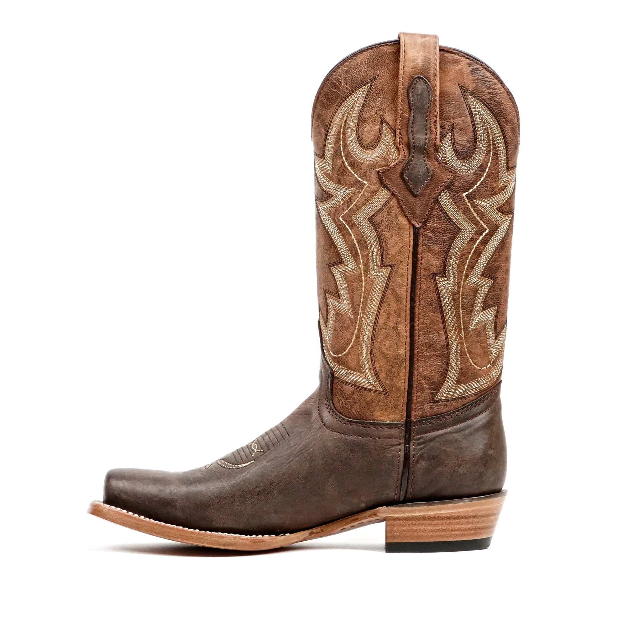 Fresno Chocolate Cowboy Boots - Narrow Square Toe (E906)