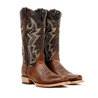 Botas Cowboy Fresno Coñac - Punta Cuadrada Estrecha (E906)