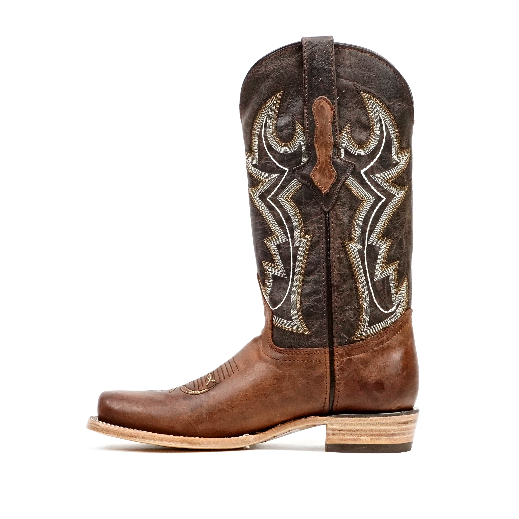 Fresno Cognac Cowboy Boots - Narrow Square Toe (E906)