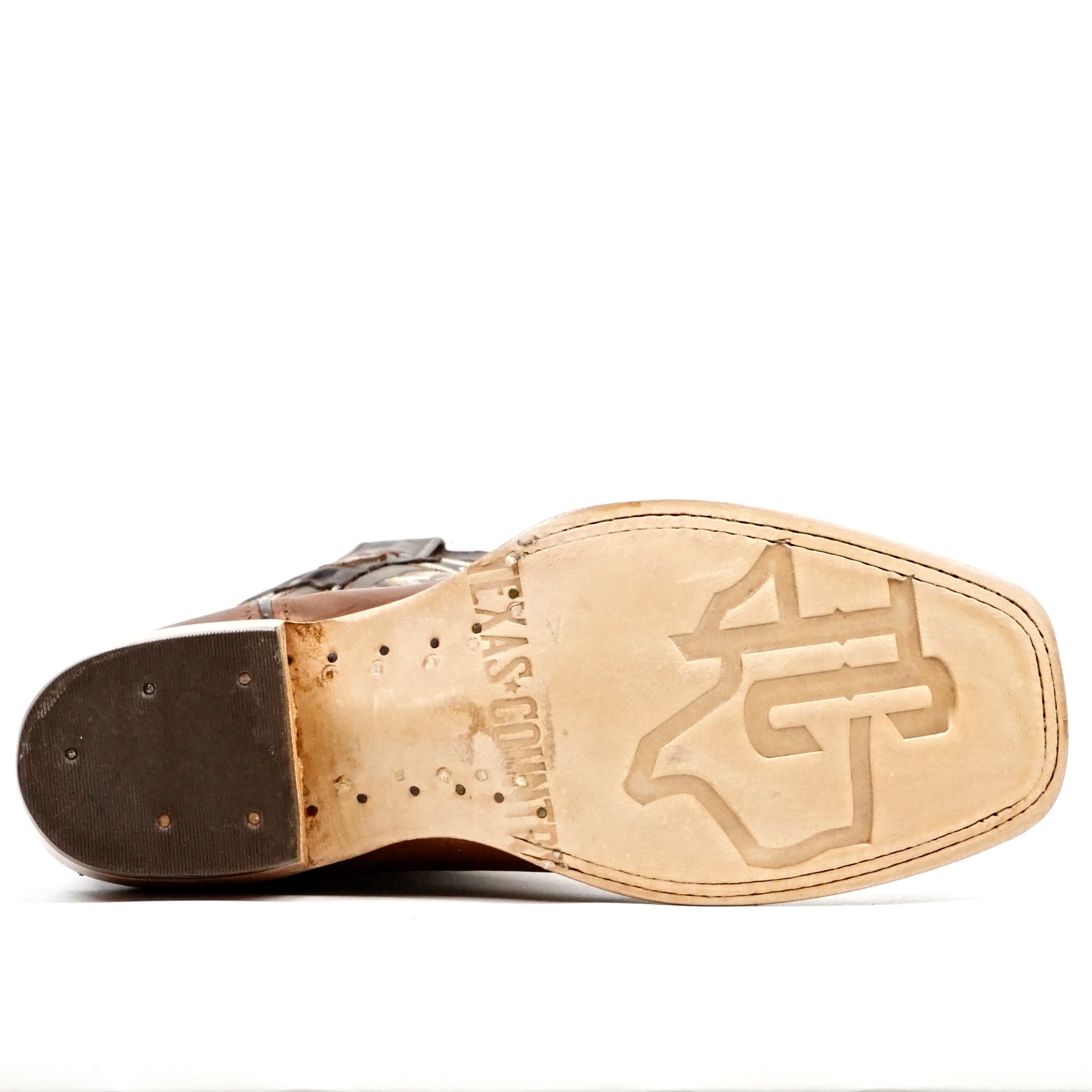 Botas Cowboy Fresno Coñac - Punta Cuadrada Estrecha (E906)